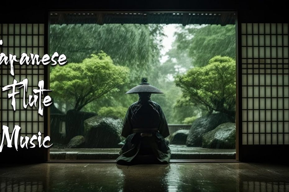 Serenity of Zen Garden with Rain Sound - Japanese Flute Music For Meditation, Soothing, Healing