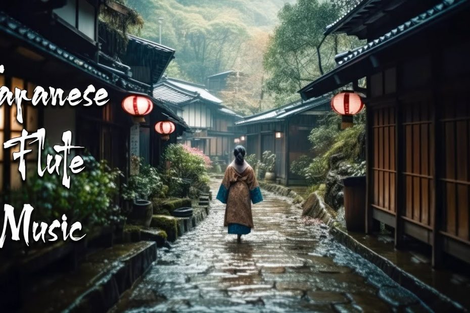 Serenity of Rain day in the Ancient Japanese Village - Japanese Flute Music For Meditation, Healing