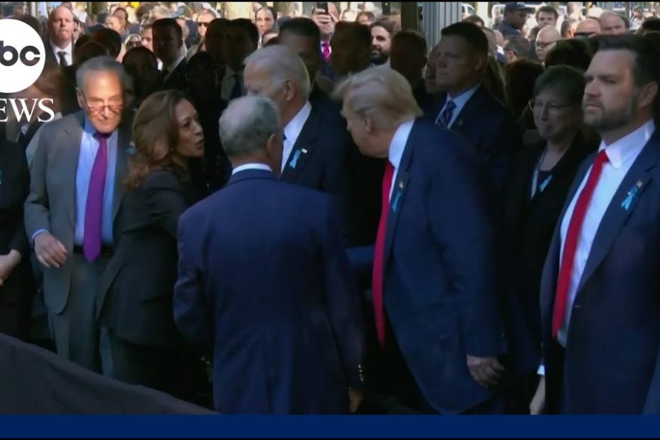 Vice Pres. Kamala Harris, former Pres. Donald Trump shake hands again at 9/11 anniversary ceremony