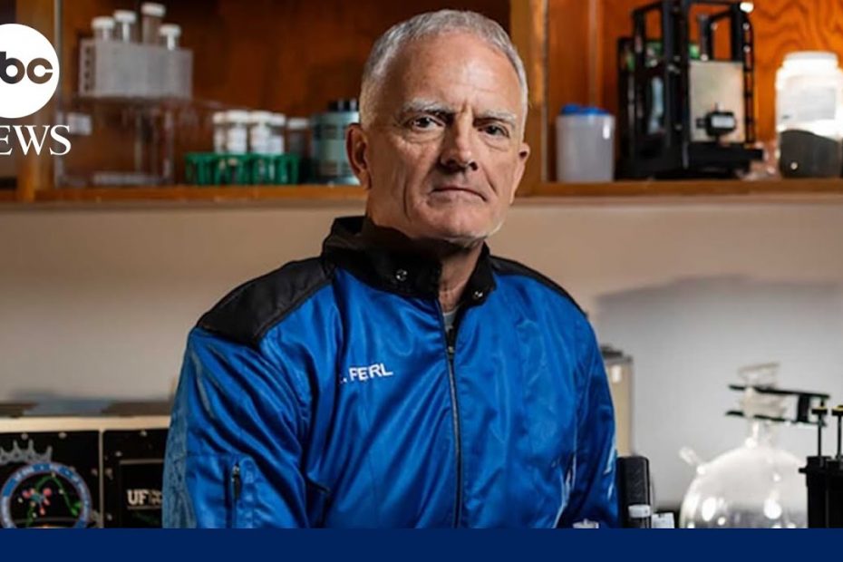 A university professor will fly into space for a first-of-its-kind experiment
