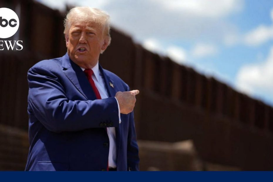 Trump visits US-Mexico border, slams Harris on immigration during rally