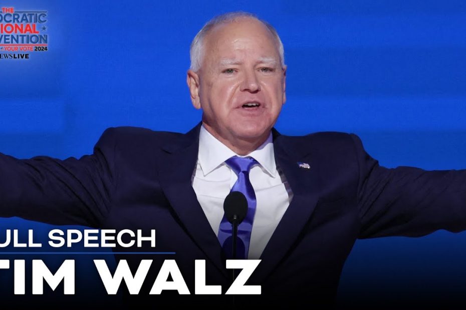 FULL SPEECH: Tim Walz talks background, freedoms under Harris during keynote DNC address