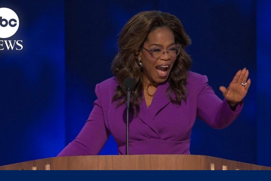Oprah Winfrey endorses Kamala Harris at the DNC
