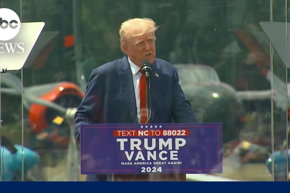 Trump speaks behind bulletproof glass at first outdoor rally since assassination attempt