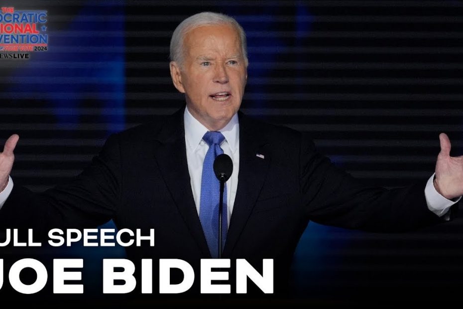 FULL SPEECH: Joe Biden’s full speech at the DNC