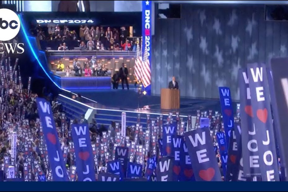 Joe Biden receives standing ovation at DNC