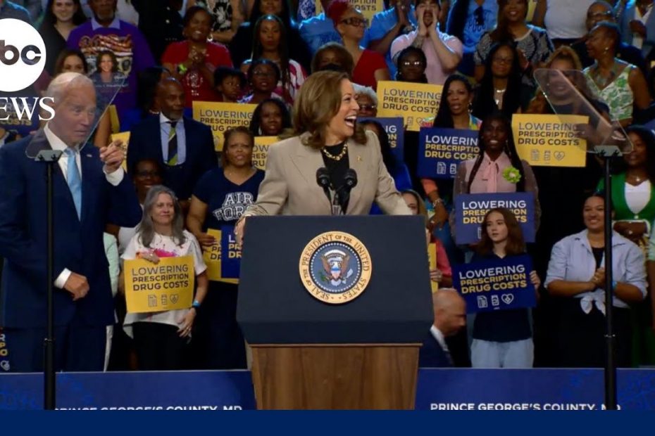 Joe Biden and Kamala Harris hold first joint event since Biden dropped out