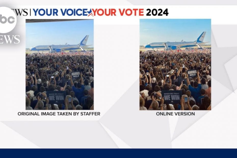 Trump falsely claims Kamala Harris' campaign uses AI to generate crowd photos