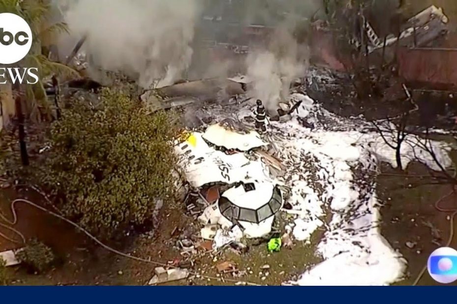 Passenger plane plummets to the ground in Brazil