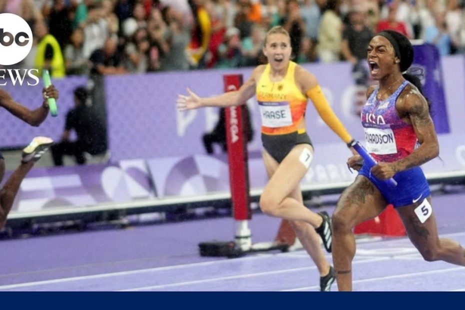 Sha'Carri Richardson wins her 1st Olympic gold medal