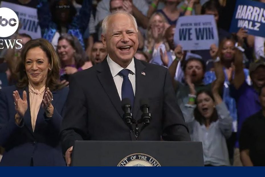 FULL: Gov. Walz speaks at campaign rally after being announced as Harris' VP pick