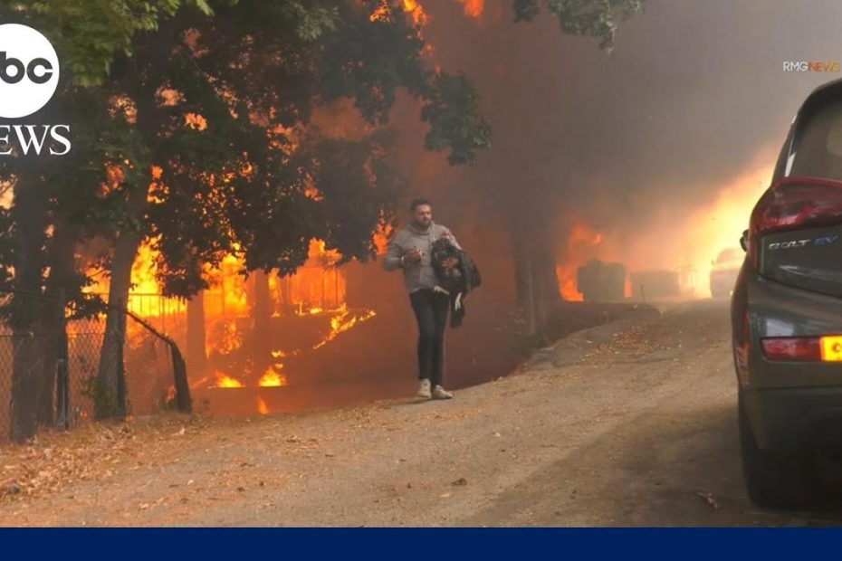 Fast-moving brush fire forces evacuations as it spreads through Southern California