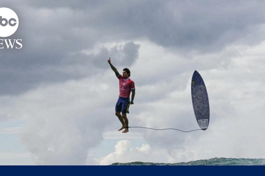Viral photo of Olympic surfer’s midair celebration