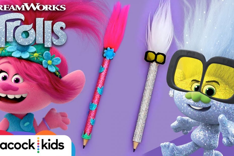 These DIY TROLLS Pencils Will Add Some SPARKLE To Your Writing! | TROLLS