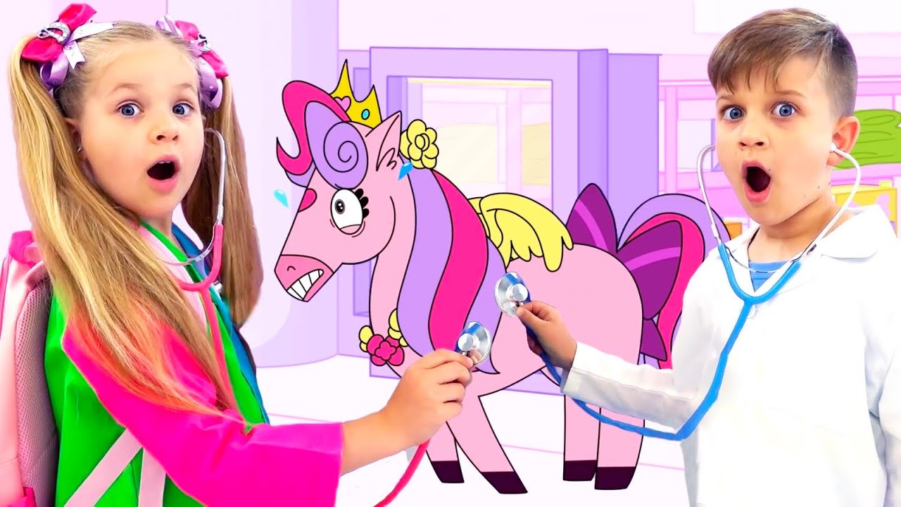 Diana and Roma Learn How the Body Works! Magic Cartoon Field Trip!
