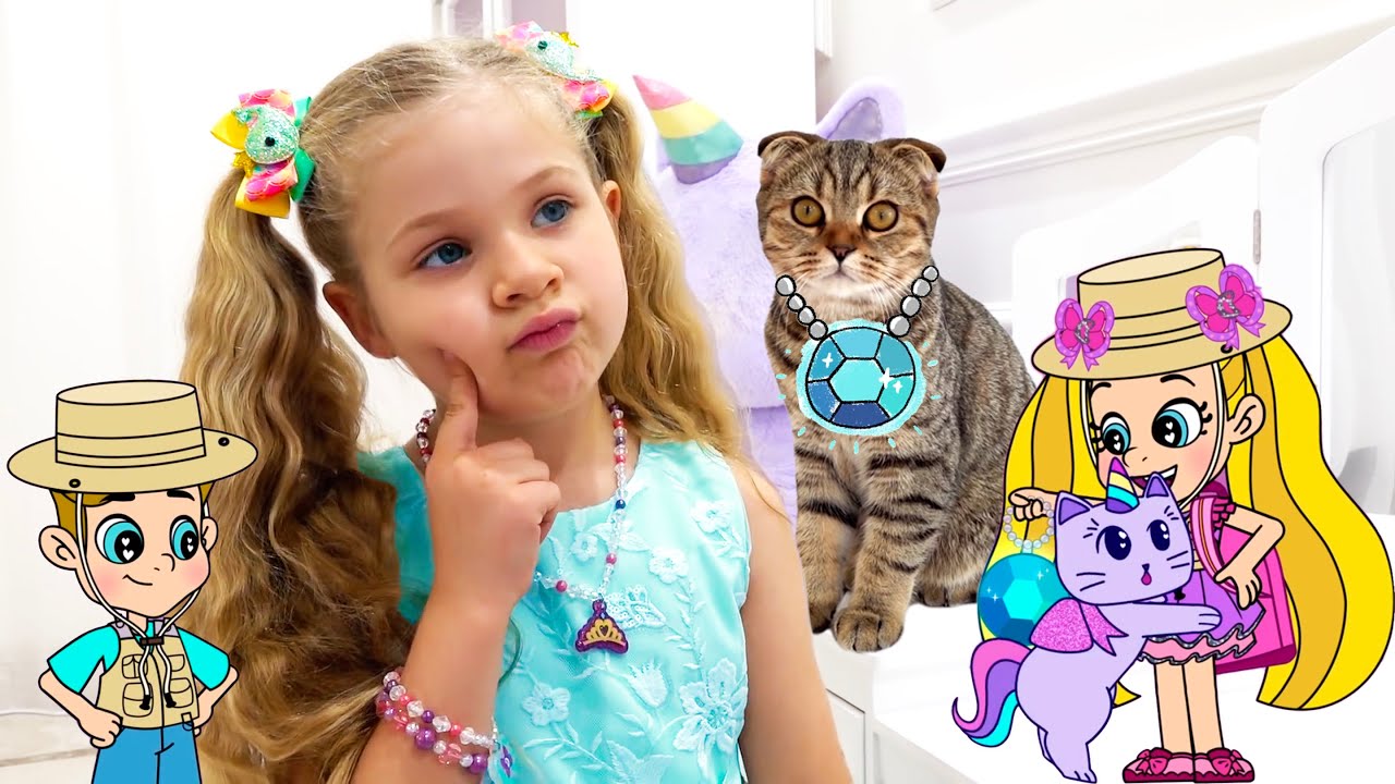 Diana and Roma DIY Princess Jewelry for Kitten