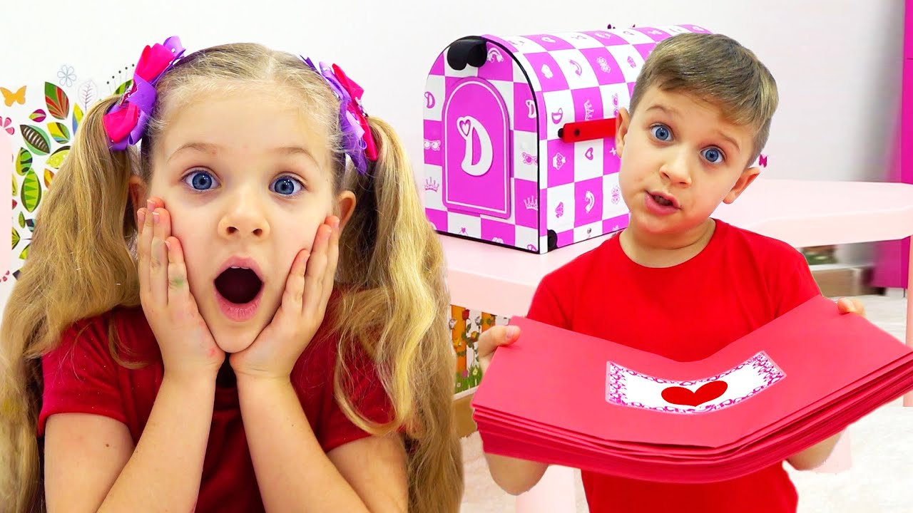 Diana and Roma make their own Valentine’s card