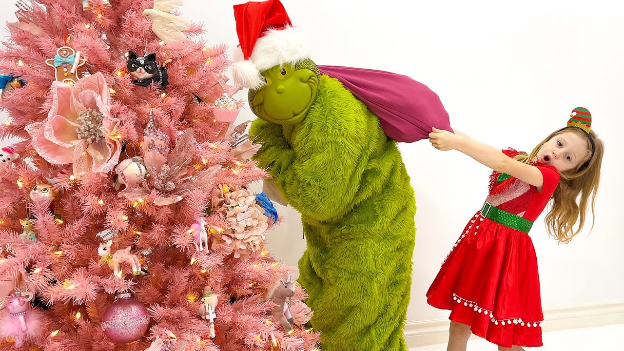 Nastya tries to catch Santa Claus