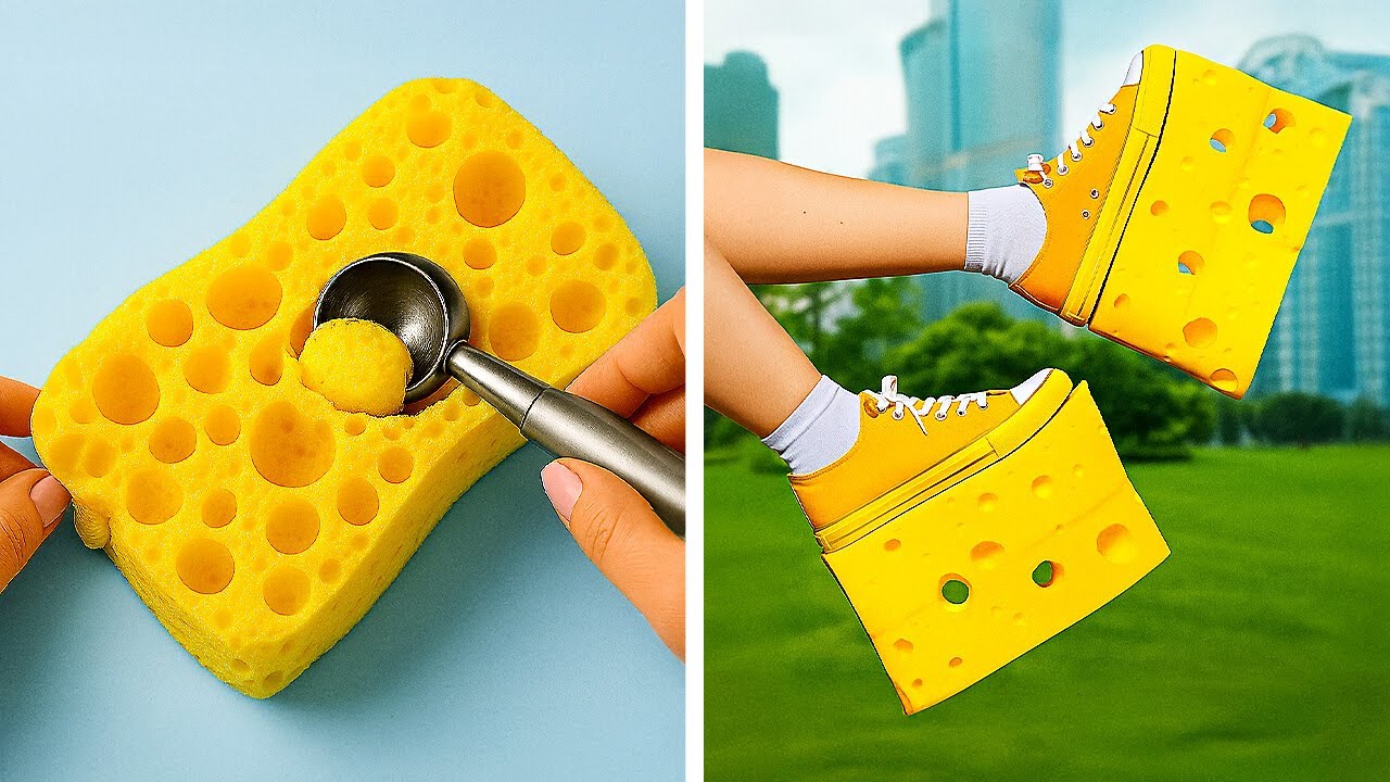CHEESY SNEAKERS? Genius Shoe Makeovers You Have to See!  ✨
