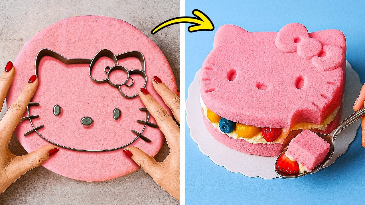CUTE KITTY CAKE DIY! Easy Recipes & Decorating Hacks
