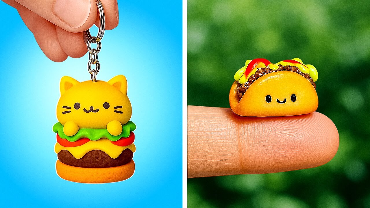MAKE MINIATURE CRAFTS WITH POLYMER CLAY   Best DIYs!