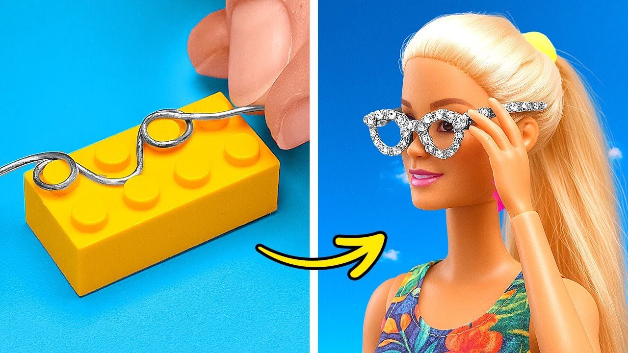 SUNGLASSES FOR MY DOLL   EASY DIY & HACKS