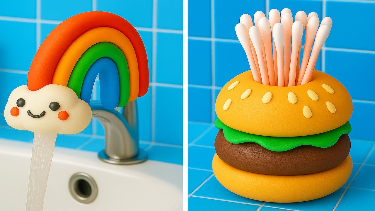 MAKE RAINBOW CRAFTS WITH POLYMER CLAY! Fun & Easy DIY Ideas