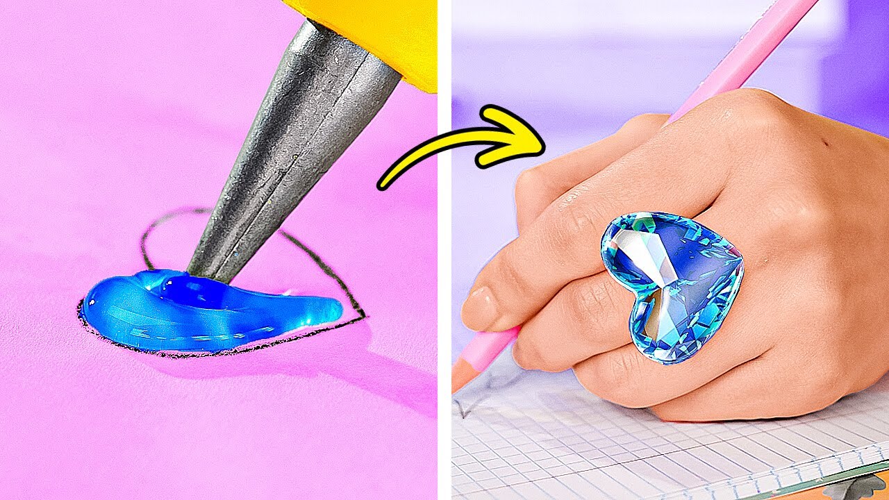 GLUE GUN HACKS & CRAFTS ✨  HANDMADE JEWELRY IDEAS
