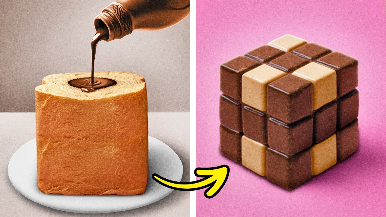 CUBE CHOCOLATE CAKE   SIMPLE & DELICIOUS DESSERTS IN MINUTES! ⏰