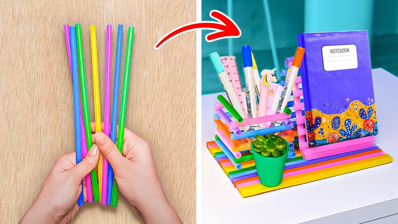 COOL SCHOOL STATIONERY IDEAS   SCHOOL HACKS & CRAFTS