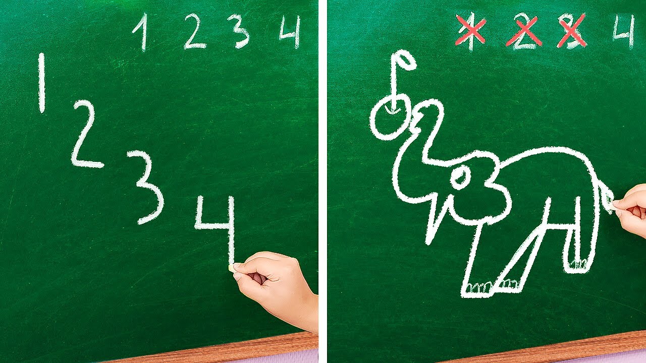 HOW TO DRAW EASILY  ️  AWESOME DRAWING & PAINTING HACKS