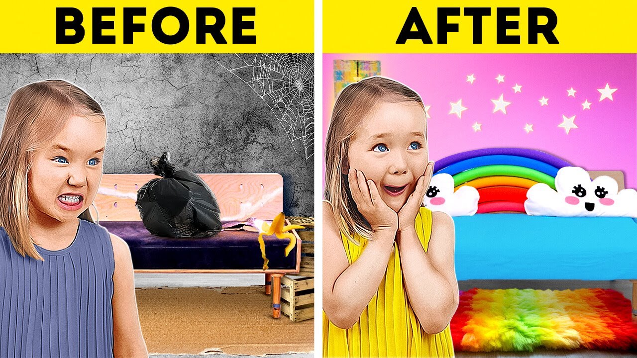 INCREDIBLE KID’S ROOM MAKEOVER ☁️  LOW-BUDGET DECOR CRAFTS
