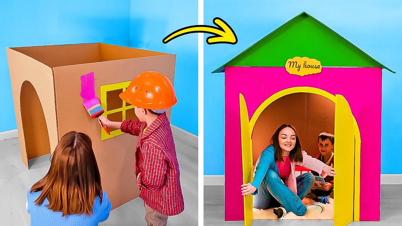AWESOME DIY HOME FROM CARDBOARD  ✨ BEST RECYCLING IDEAS