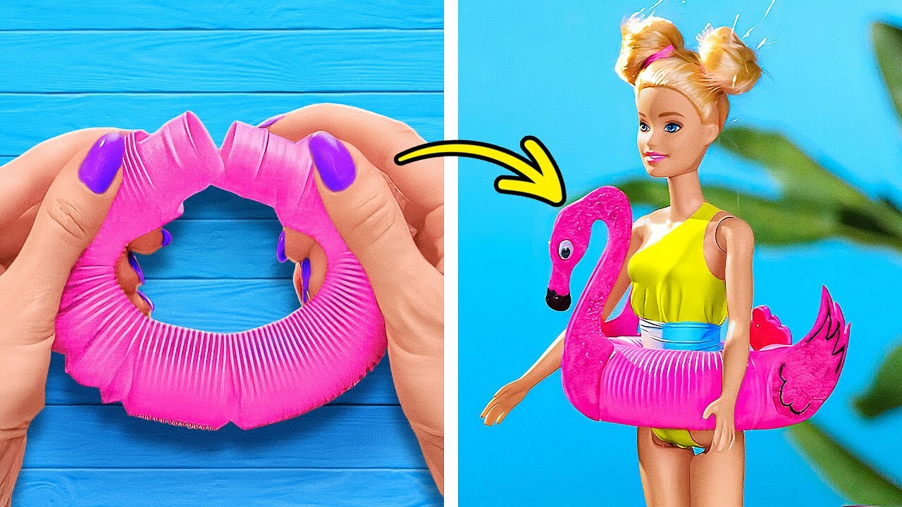 Summer Barbie Doll Makeovers  ️  Trendy Doll Crafts & Hacks