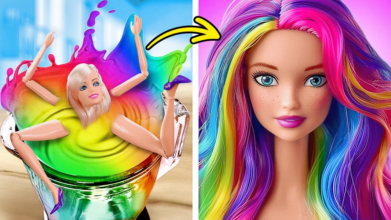 Instant Barbie Glow-Up & DIY Miniature Magic: Fantastic Crafts for Dolls ✨