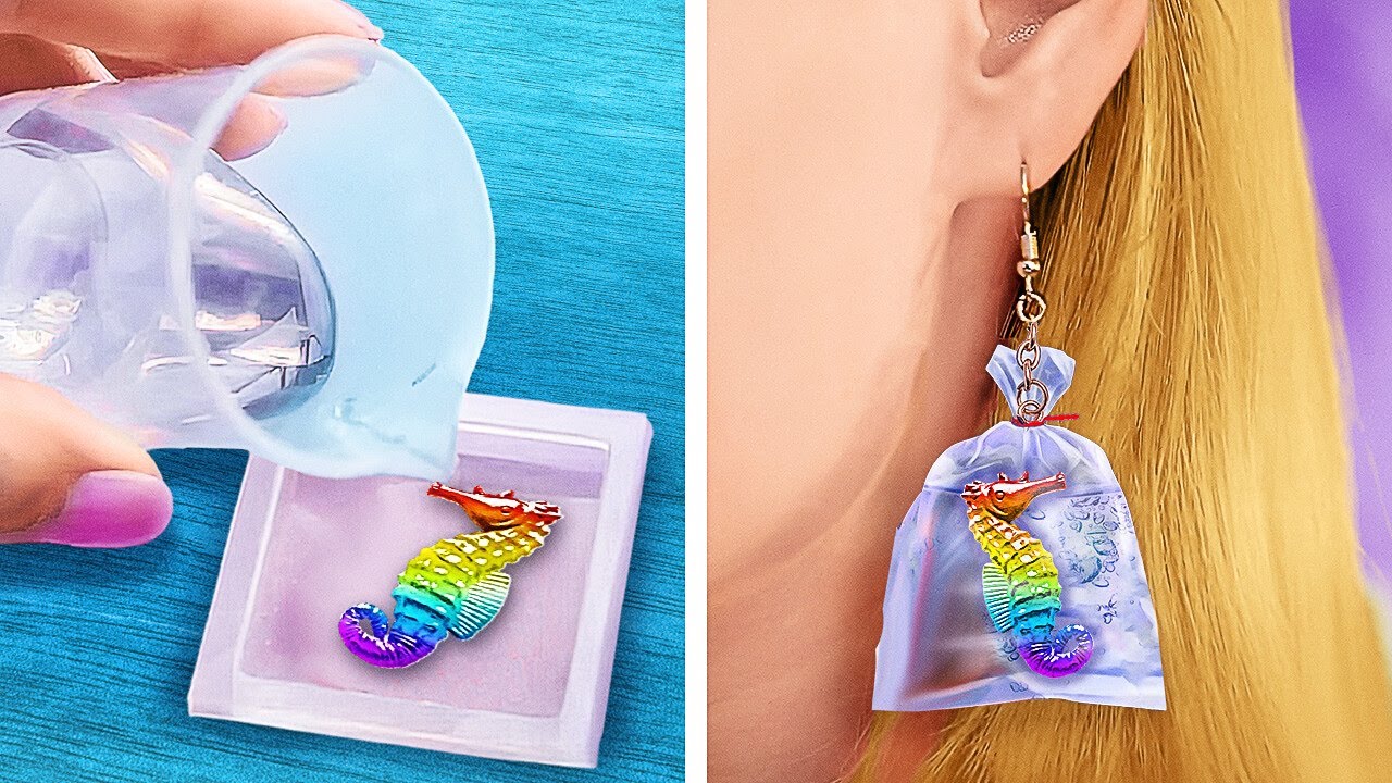 Easy Resin Jewelry    ✨ Super Cute DIYs To Try At Home With Epoxy