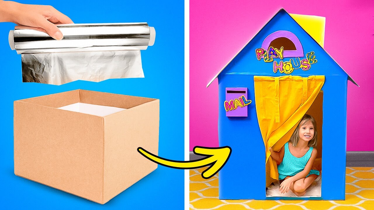 Creative Fun for Parents: DIY Playhouses, Cardboard Crafts, and Exciting Hacks!  ✂️