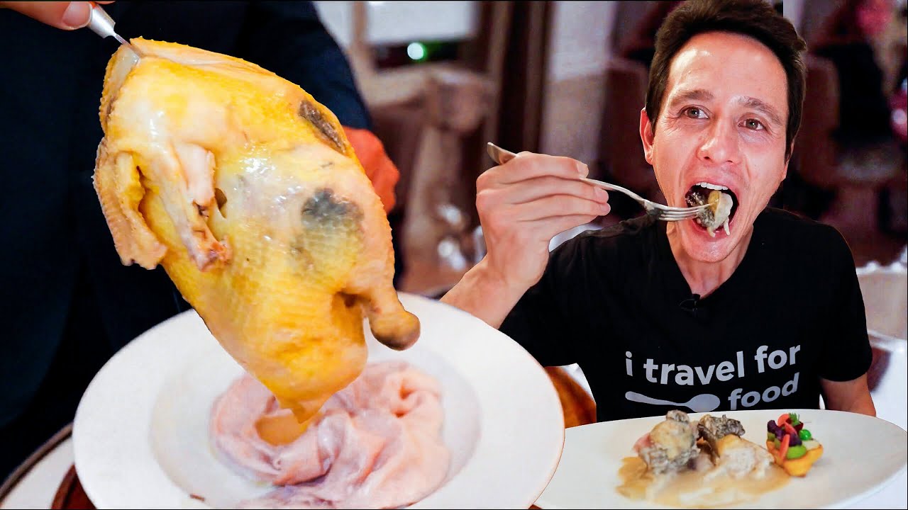 $325 Whole Chicken in Bladder Balloon!! (Lyon, France)