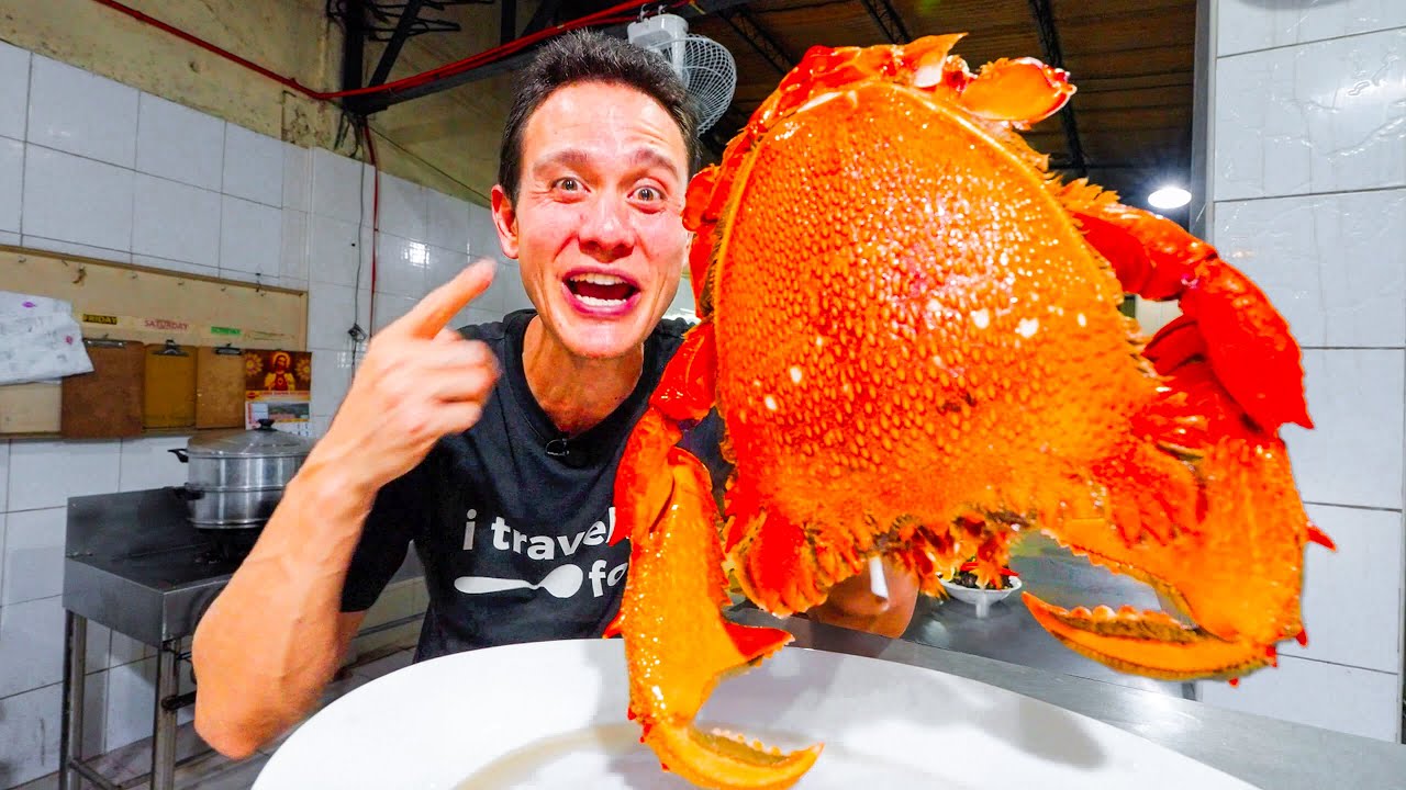 Giant DINOSAUR CRAB in Philippines!!   Best STREET FOOD in Zamboanga City!!