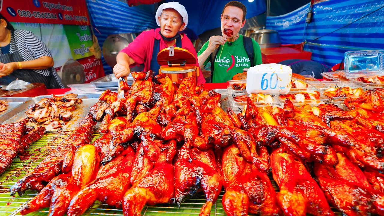 Thai Street Food – DINO BARBECUE at Thailand’s Extreme Food Fair!!