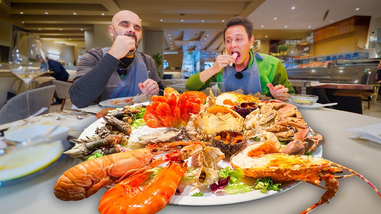 Best Portuguese Food!!   SEAFOOD MOUNTAIN + Lobster Rice in Matosinhos, Portugal!