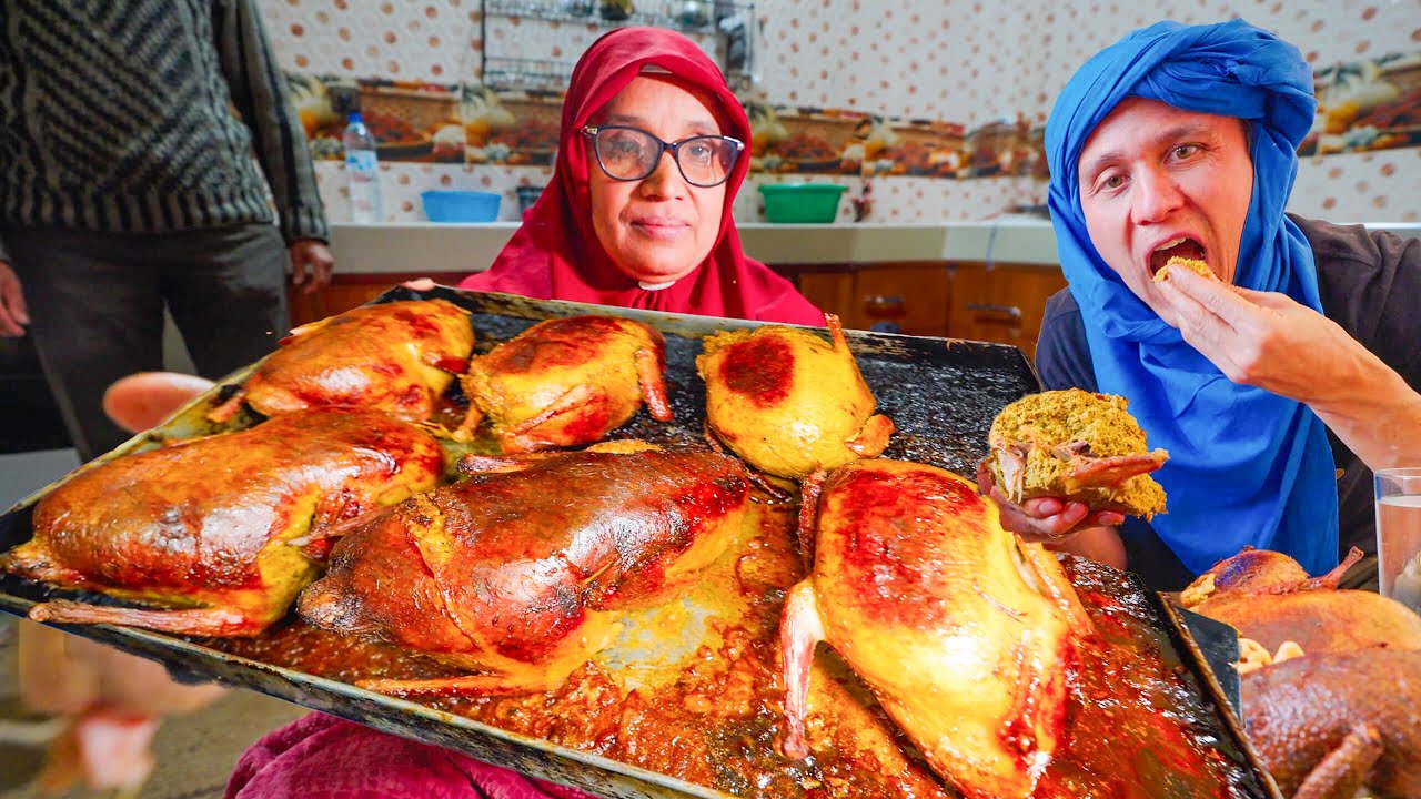 Unbelievable Moroccan Food!!   STUFFED PIGEONS + Medfouna! | Morocco, North Africa