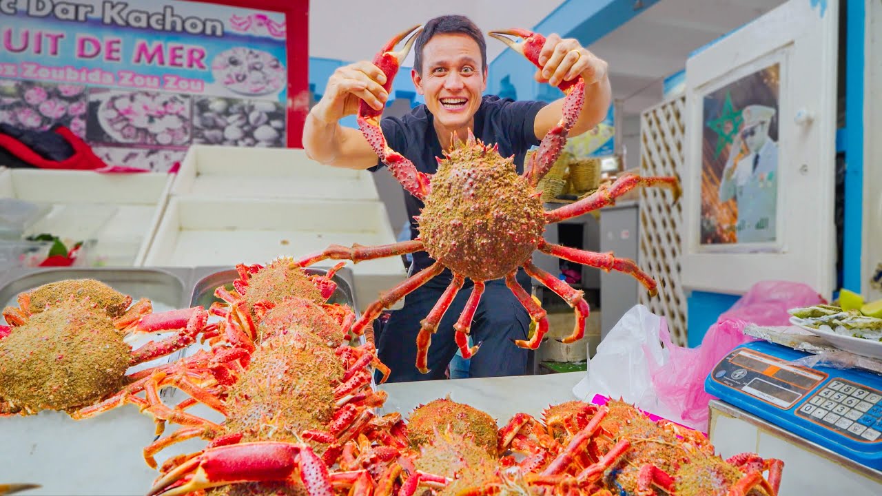Morocco Street Food!!   SPIDER CRAB + Best Moroccan Food in Casablanca!