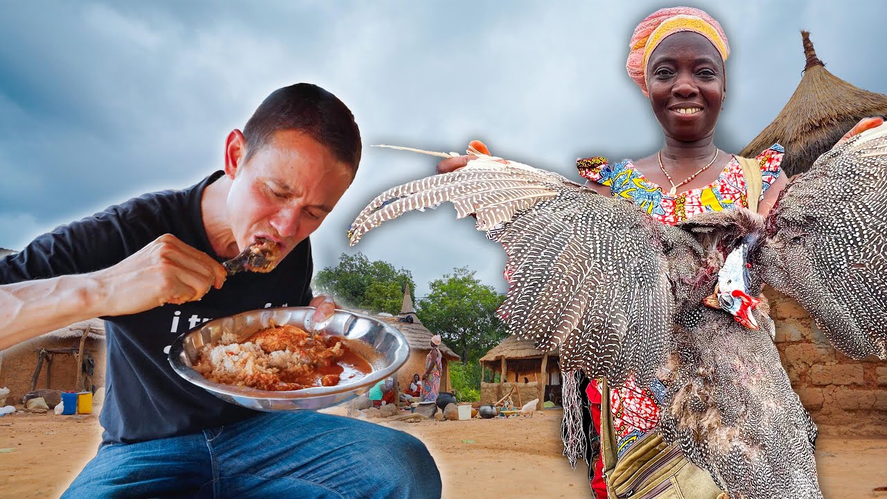 Whole GUINEA FOWL Stew in Africa!! MOST REMOTE Village Food in Côte d’Ivoire!!