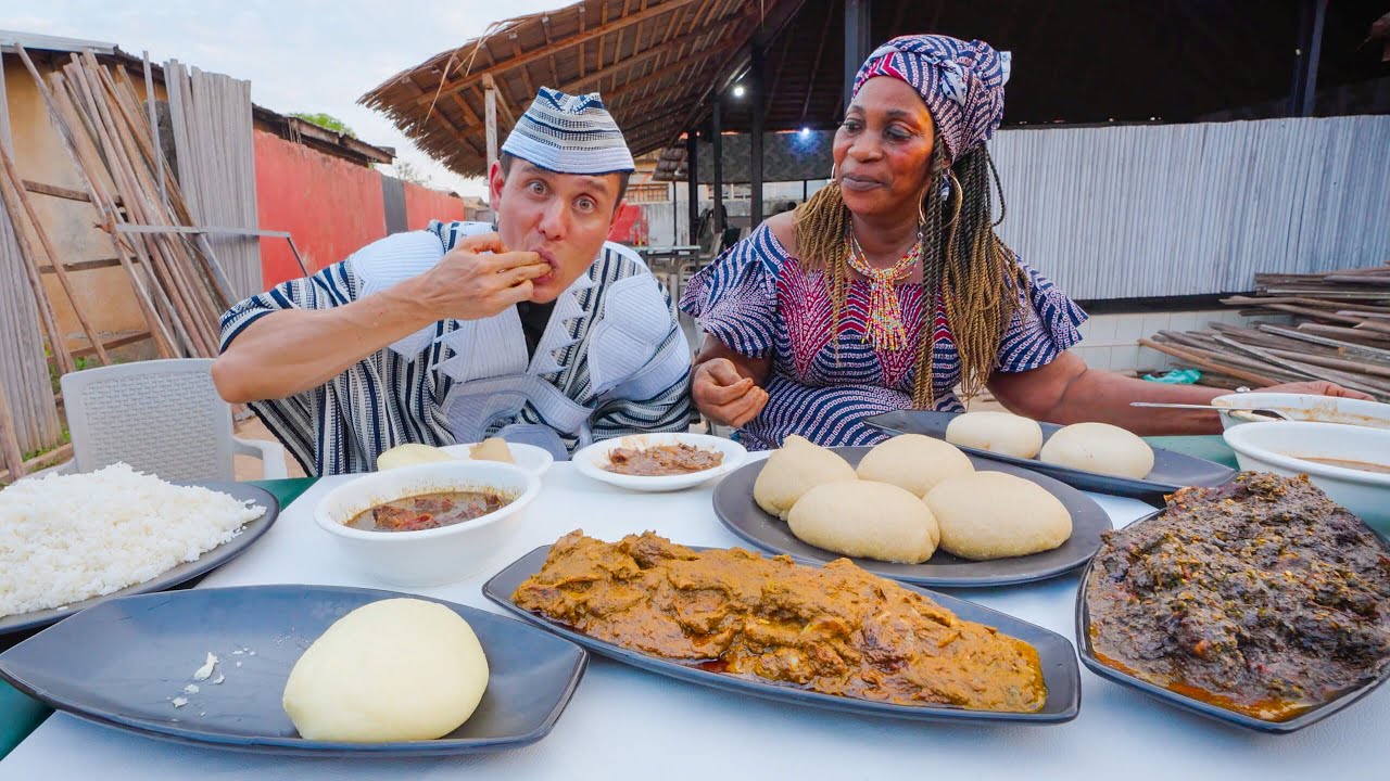 Queen of WEST AFRICAN FOOD!! + Mysterious Stilt Dances!! | Côte d’Ivoire