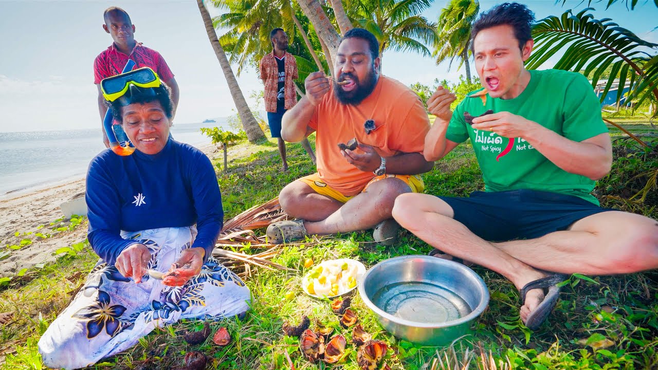 Trying Fiji’s EXOTIC SEAFOOD!! Catch and Cook in Kadavu Island, Fiji