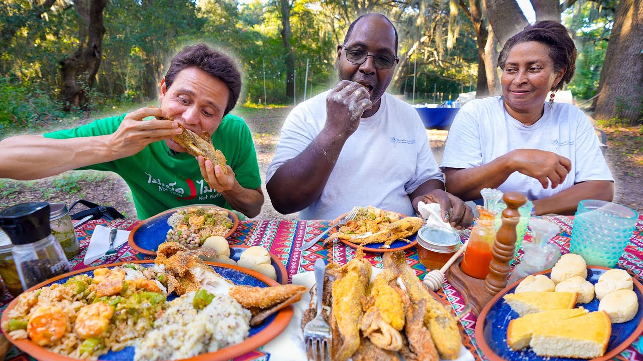Real Lowcountry Food!!   SHRIMP & GRITS – Gullah Geechee Food in Southern USA!