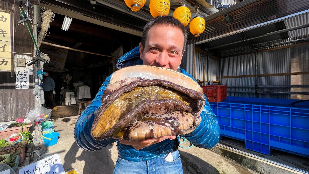 Record-Breaking ABALONE SASHIMI!! Freshest Japanese Food – Seafood Oyster Huts!!