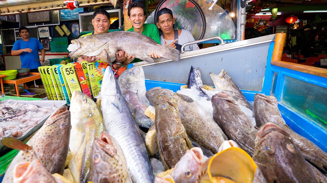 Filipino Food EXTREME SEAFOOD!!   Unbelievable Cooking Skills in Bacolod, Philippines!