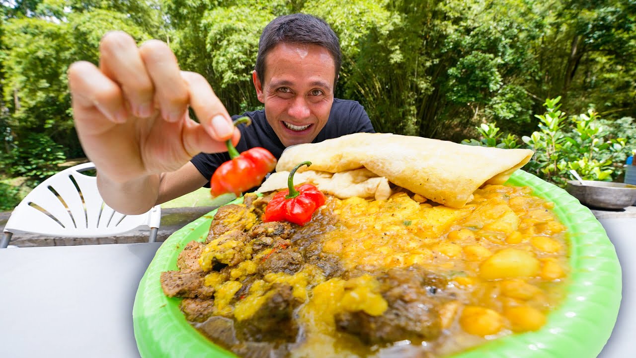 King of Curry Goat & Duck!! FAVORITE FOODS in Trinidad & Tobago – Caura River Lime!!